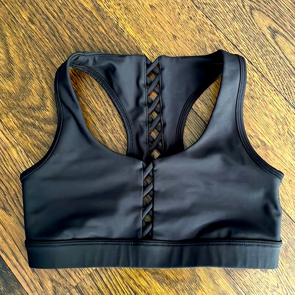 Soul cycle black sports bra